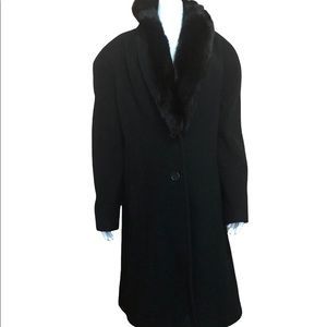 Marvin Richards Lambswool Fox Fur Long Coat 10